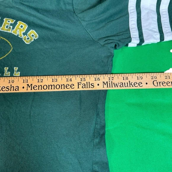Vintage Green Bay Packers Shirt Womens Large Green Short Sleeve NFL - Picture 5 of 9